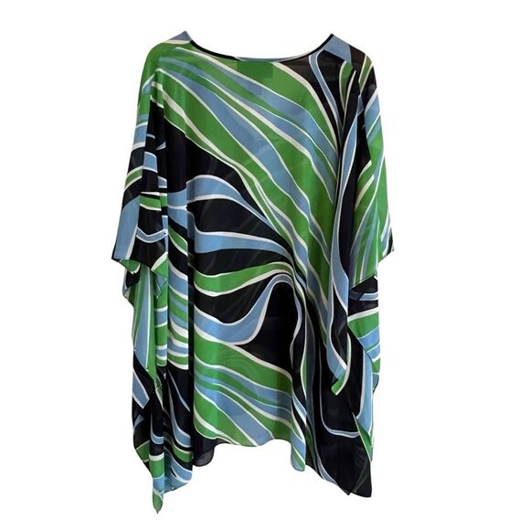 Anthony Originals Womens Oversized Kaftan Top Size 2X Loose Mature Flowy Artsy - Picture 3 of 6